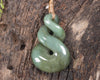 Twist carved from Inanga Pounamu - NZ Greenstone