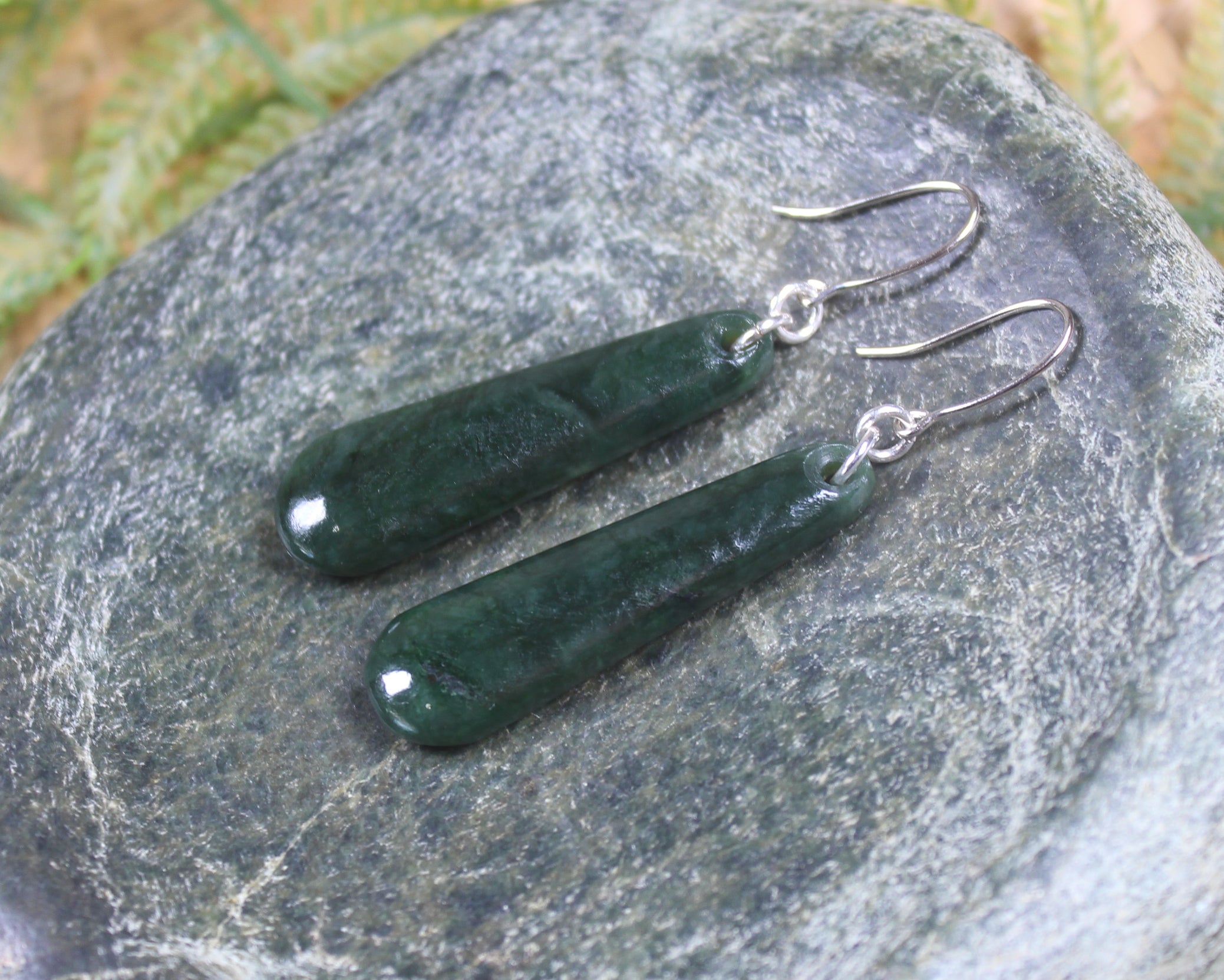 Kawakawa Pounamu earrings