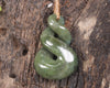 Twist carved from Inanga Pounamu - NZ Greenstone