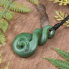 Twist or Pikorua carved from Hapopo Pounamu - NZ Greenstone