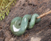 Twist carved from Inanga Pounamu - NZ Greenstone