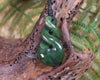 Twist carved from Kawakawa Pounamu - NZ Greenstone