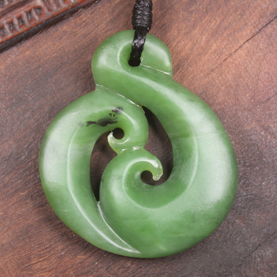 Koru carved from Hapopo Pounamu - NZ Greenstone