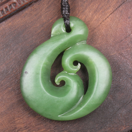Koru carved from Hapopo Pounamu - NZ Greenstone