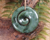 Koru or Spiral carved from Inanga Pounamu - NZ Greenstone