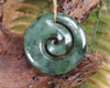 Koru or Spiral carved from Inanga Pounamu - NZ Greenstone
