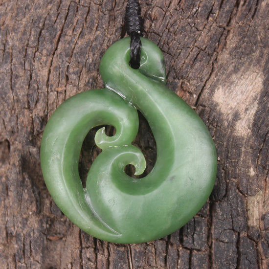Koru carved from Hapopo Pounamu - NZ Greenstone