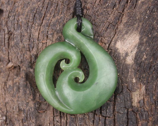 Koru carved from Hapopo Pounamu - NZ Greenstone