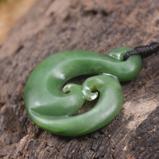 Koru carved from Hapopo Pounamu - NZ Greenstone