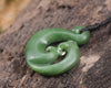 Koru carved from Hapopo Pounamu - NZ Greenstone