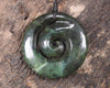 Koru carved from Inanga Pounamu - NZ Greenstone
