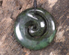 Koru carved from Inanga Pounamu - NZ Greenstone