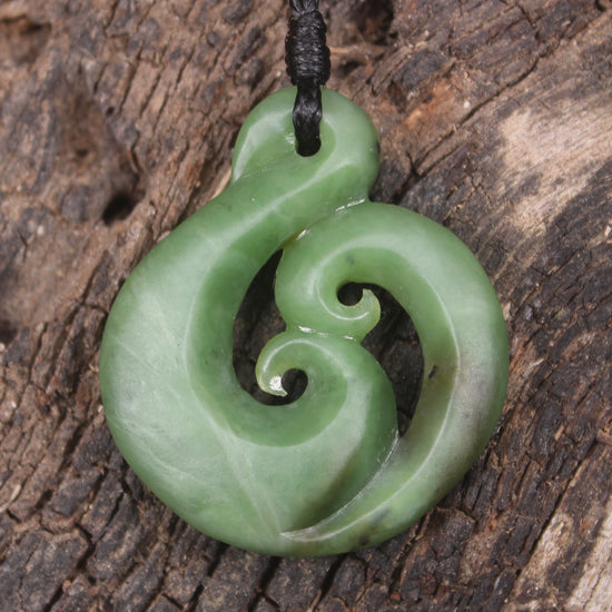 Koru carved from Hapopo Pounamu - NZ Greenstone