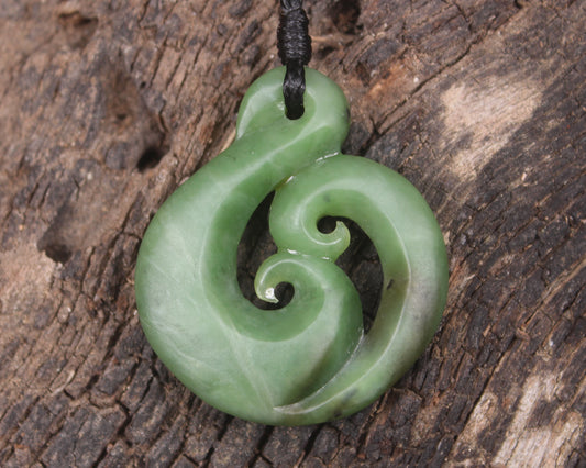 Koru carved from Hapopo Pounamu - NZ Greenstone