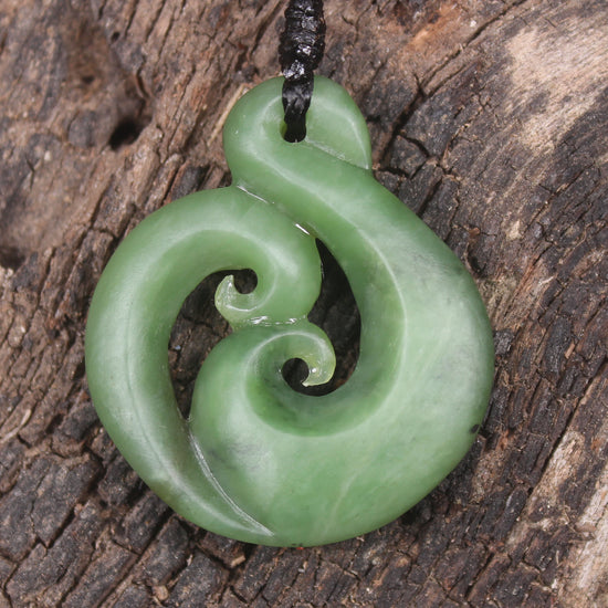 Koru carved from Hapopo Pounamu - NZ Greenstone