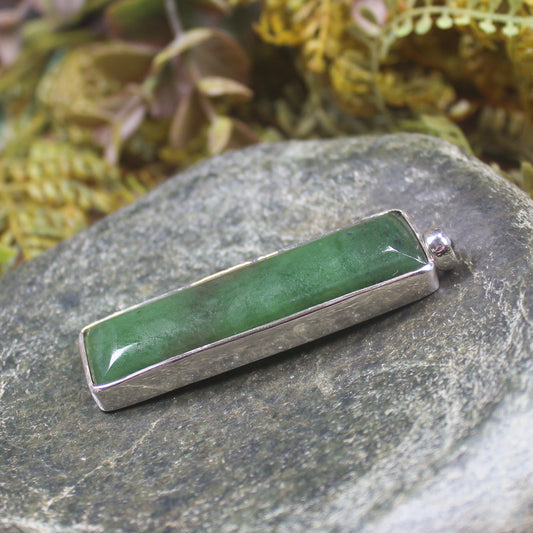 Sterling silver hapopo pounamu pendant
