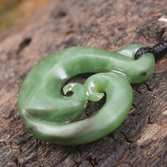 Koru carved from Hapopo Pounamu - NZ Greenstone