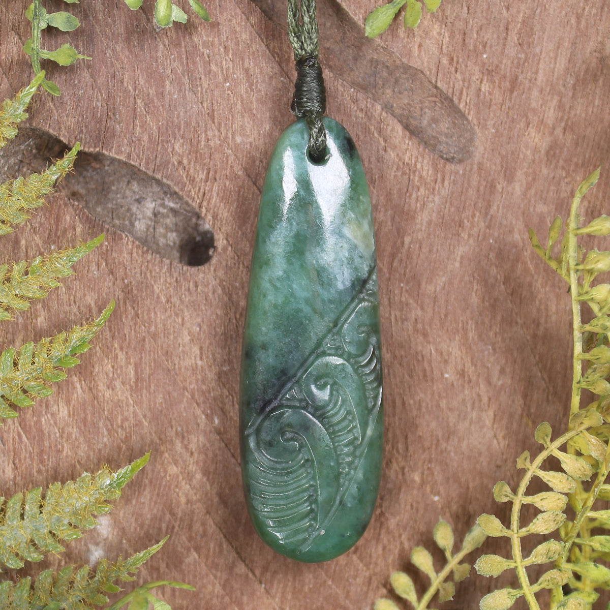 Roimata or Teardop carved from Inanga Pounamu - NZ Greenstone