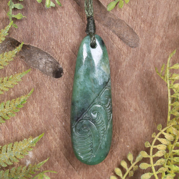 Roimata or Teardop carved from Inanga Pounamu - NZ Greenstone