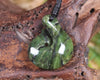 Douglas Creek pounamu hei matau pendant - NZ Greenstone