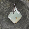 Sterling Silver Greenstone Pendant carved from Raukaraka  Pounamu - NZ Greenstone
