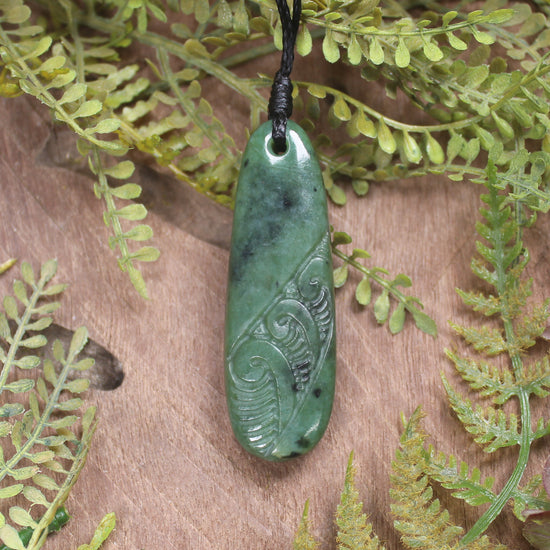 Roimata or Teardrop carved from Inanga Pounamu - NZ Greenstone