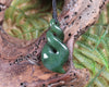 Twist or Pikorua carved from Hapopo Pounamu - NZ Greenstone