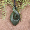 Koru Twist carved from Hapopo Pounamu - NZ Greenstone