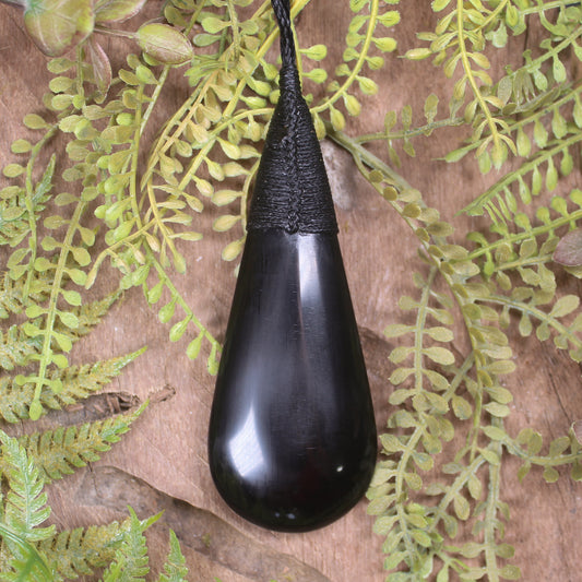 Black Obsidian Roimata Pendant