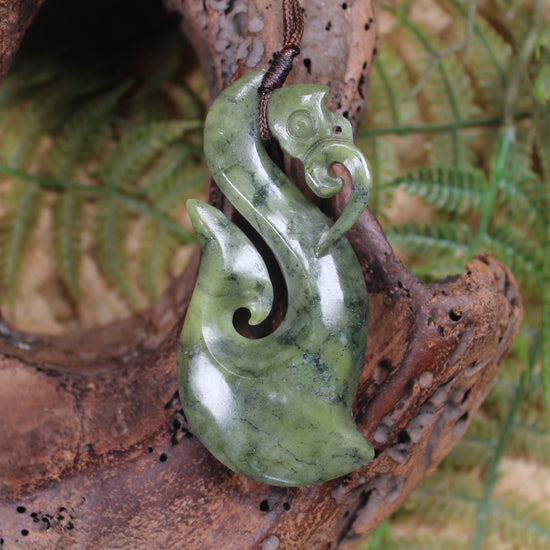 Manaia pendant carved from NZ Serpentine