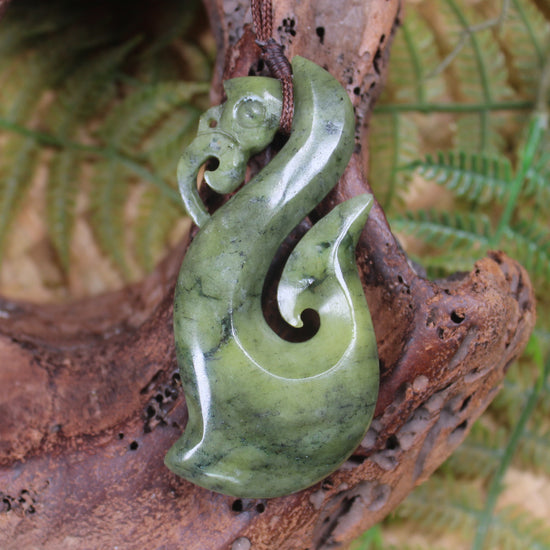 Manaia pendant carved from NZ Serpentine
