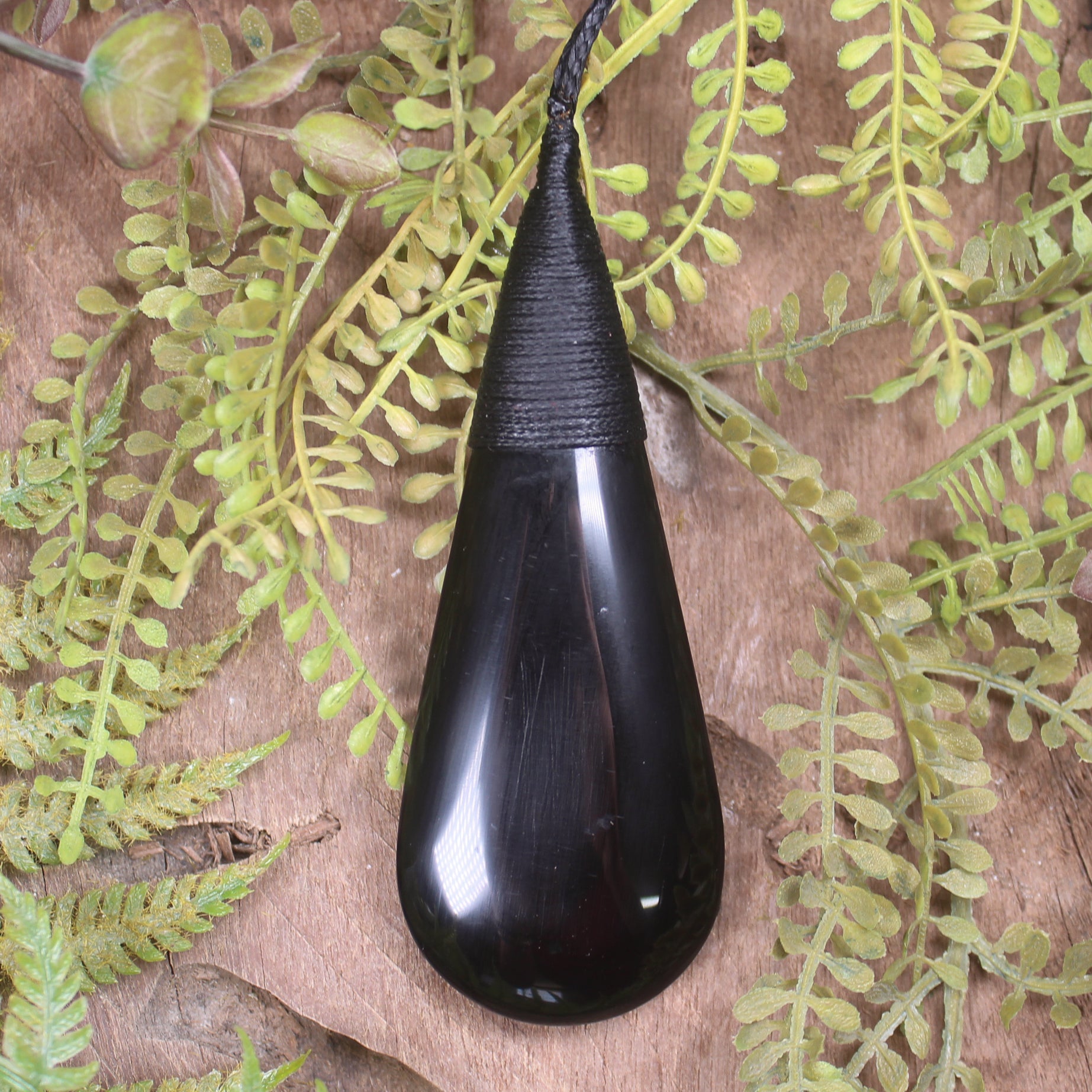 Black Obsidian Roimata Pendant