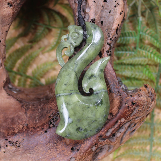 Manaia pendant carved from NZ Serpentine