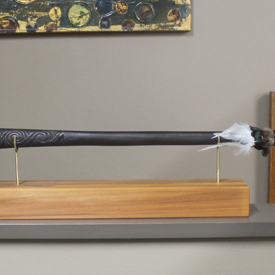 Taiaha with Pounamu Arero