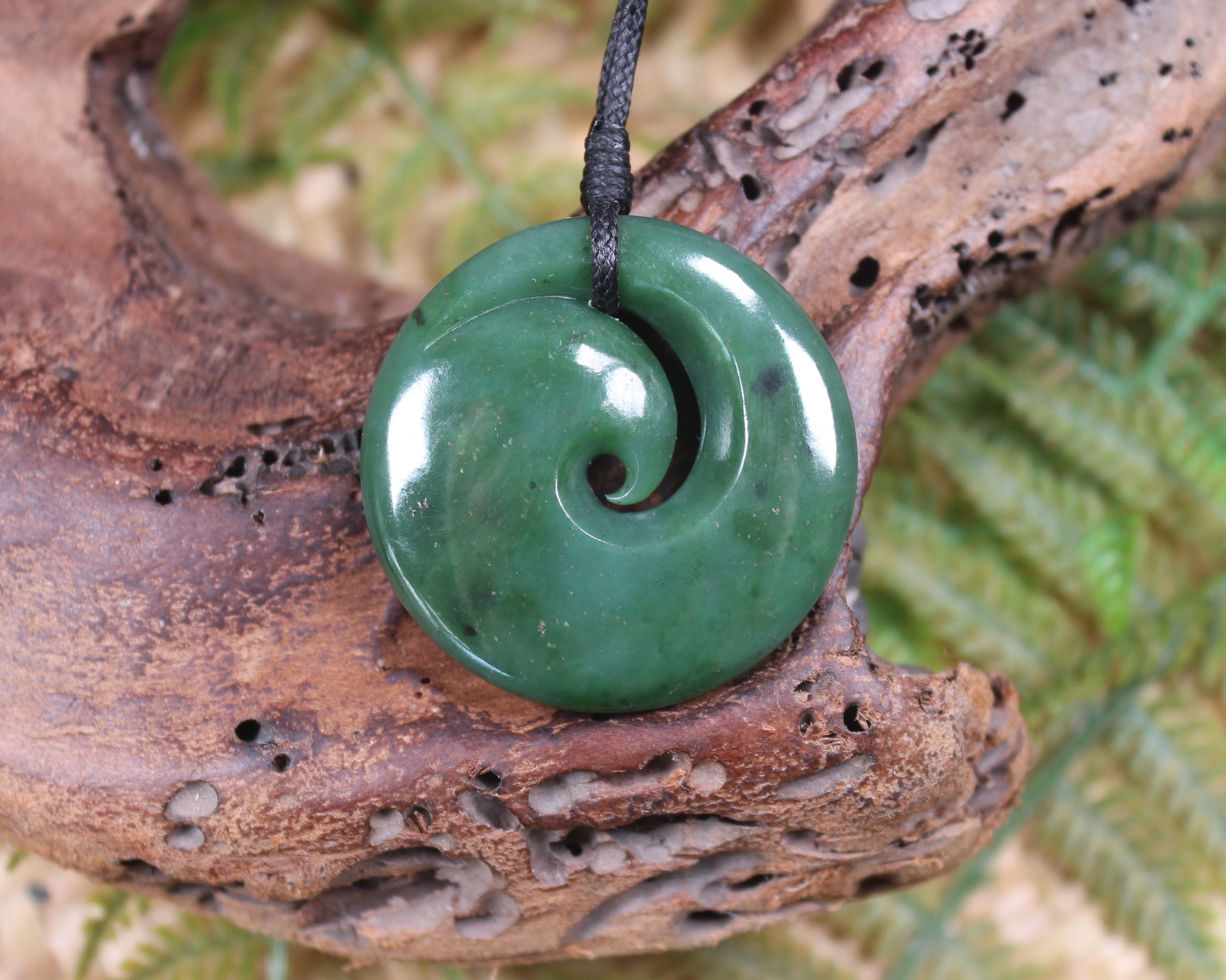 Koru carved from Hapopo Pounamu - NZ Greenstone