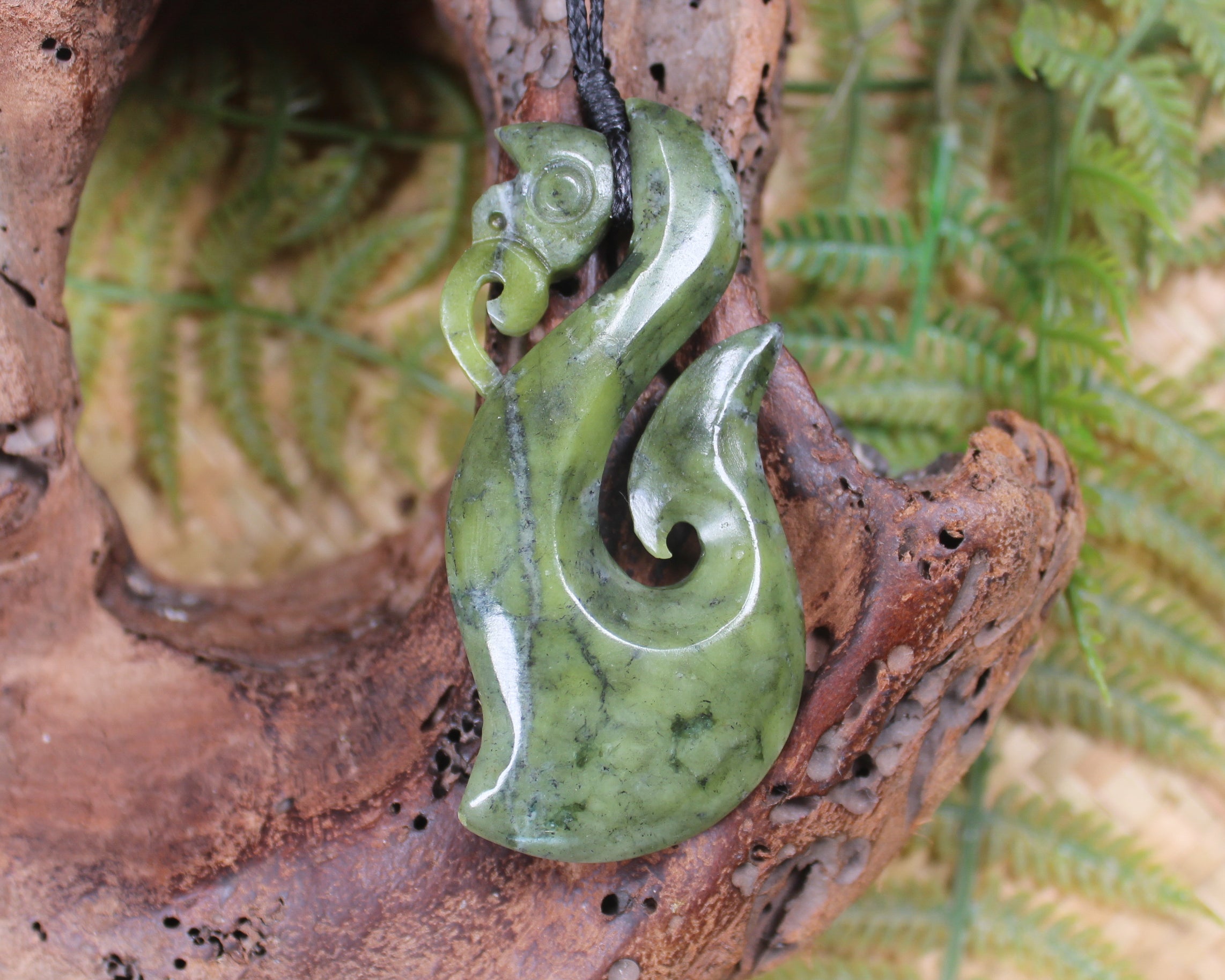 Manaia pendant carved from NZ Serpentine