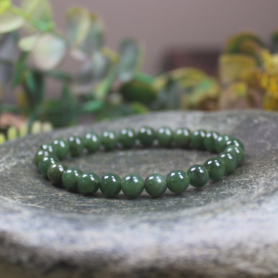 Kawakawa Pounamu beaded bracelet