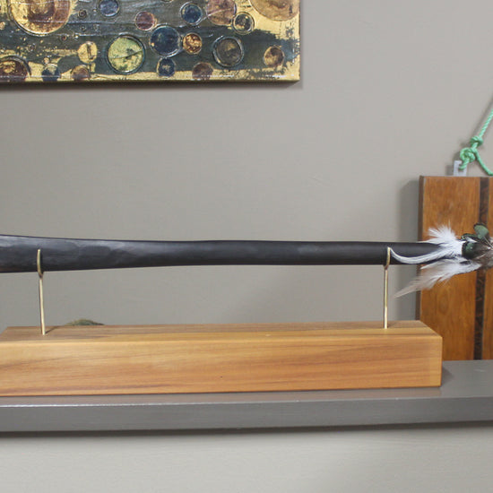 Taiaha with Pounamu Arero