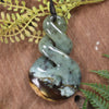 Twist or Pikorua carved from Flower Jade Pounamu - NZ Greenstone
