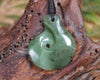 Hei Matau or Fish Hook carved from Hapopo Pounamu - NZ Greenstone