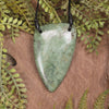 NZ Greenstone Niho Taniwha Tooth Pendant Auhunga Pounamu