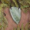 NZ Greenstone Niho Taniwha Tooth Pendant Auhunga Pounamu
