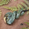 Twist or Pikorua carved from Flower Jade Pounamu - NZ Greenstone