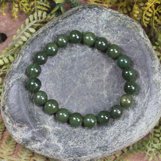 Kawakawa Pounamu beaded bracelet