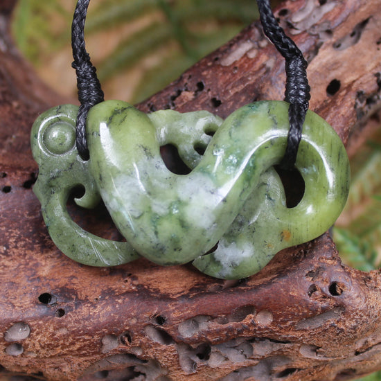 Manaia pendant carved from NZ Serpentine