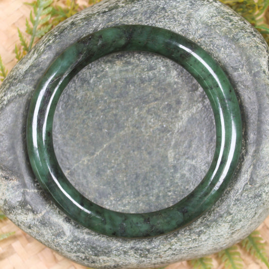 Bangle carved from Rimu Pounamu - NZ Greenstone