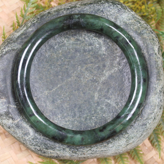 Bangle carved from Rimu Pounamu - NZ Greenstone