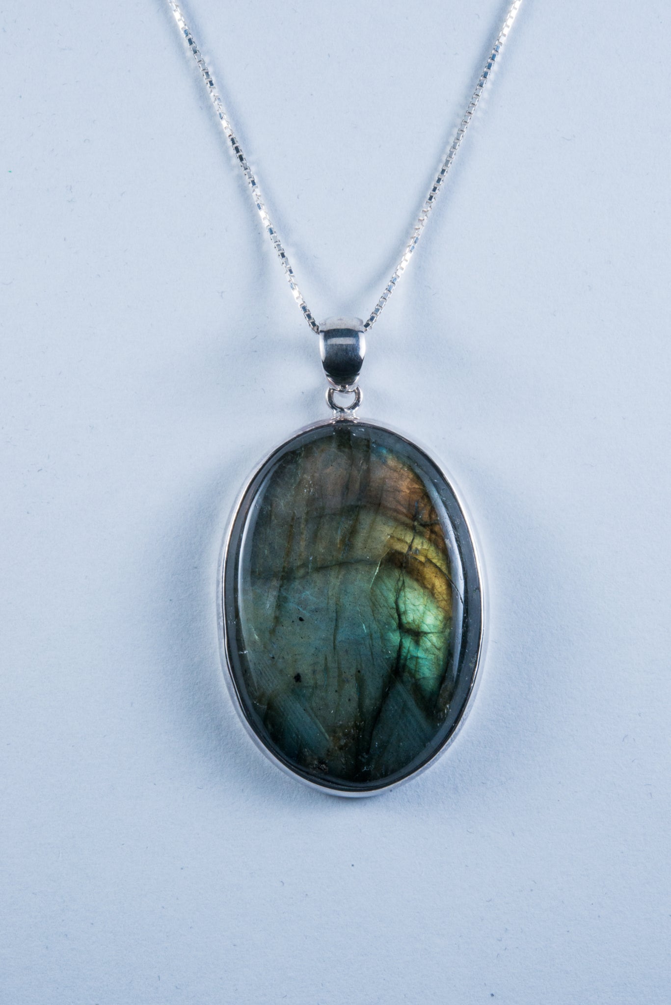 Labradorite Sterling Silver Pendant (S518)