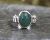 Sterling Silver Kawakawa Pounamu Ring - NZ Greenstone