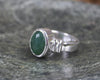 Sterling Silver Kawakawa Pounamu Ring - NZ Greenstone